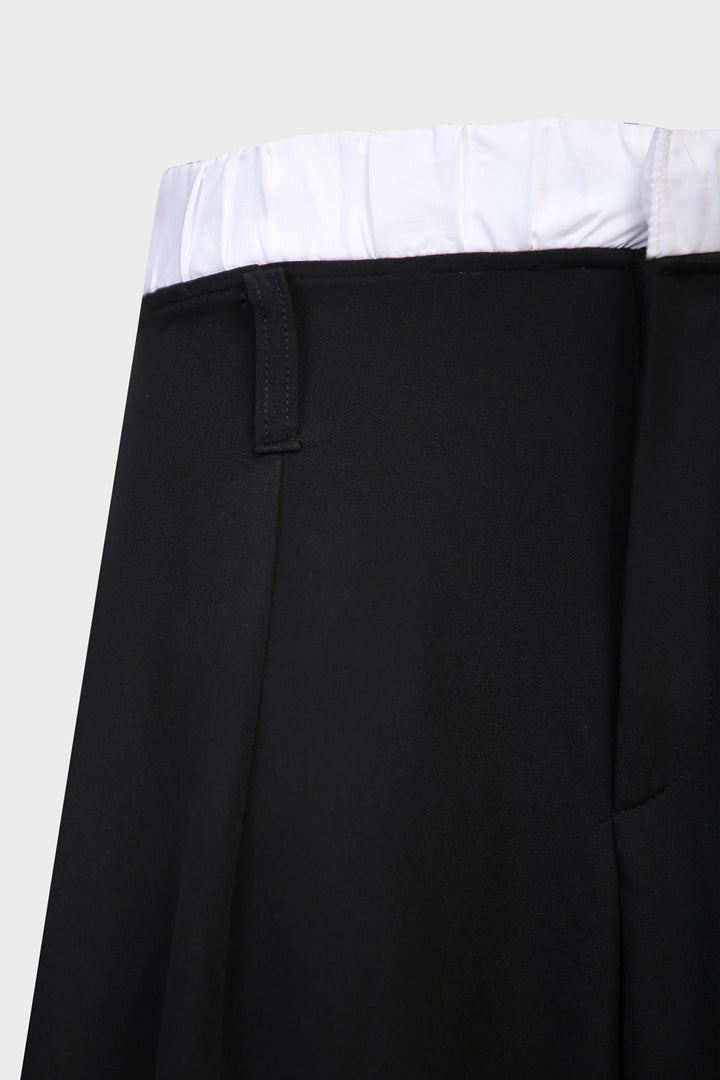 Ebony Contrast Waistband Trousers - Licci