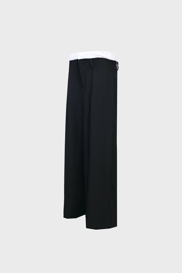 Ebony Contrast Waistband Trousers - Licci
