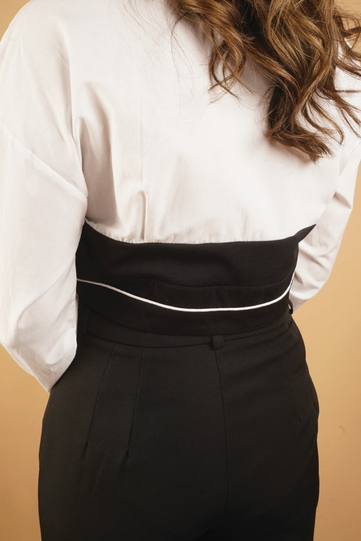 Ebony Contrast Crop Top - Licci