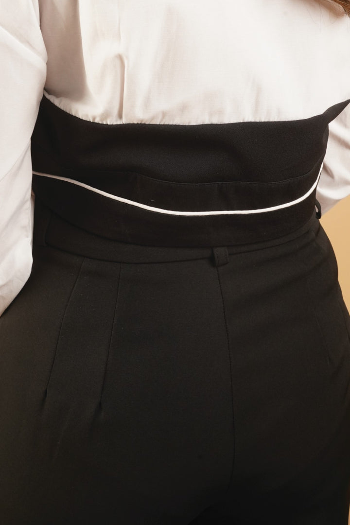 Ebony Contrast Crop Top - Licci