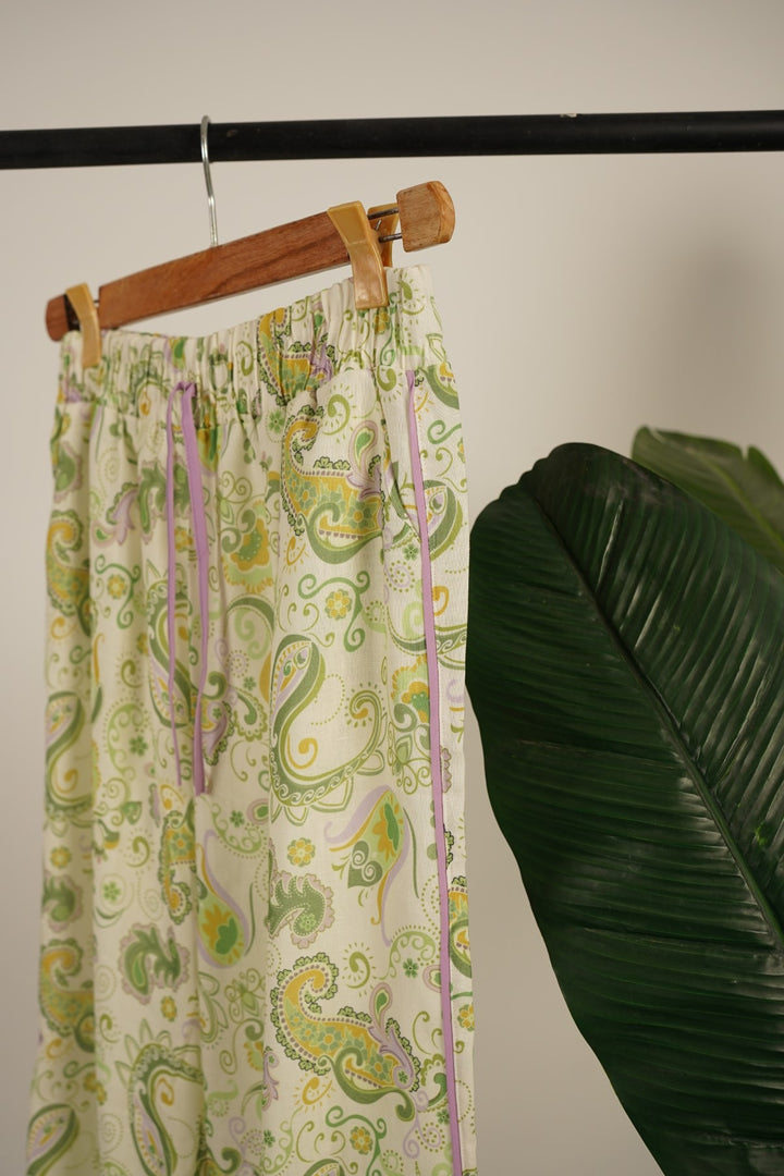 Allegro Printed Wide Leg Trousers - Licci