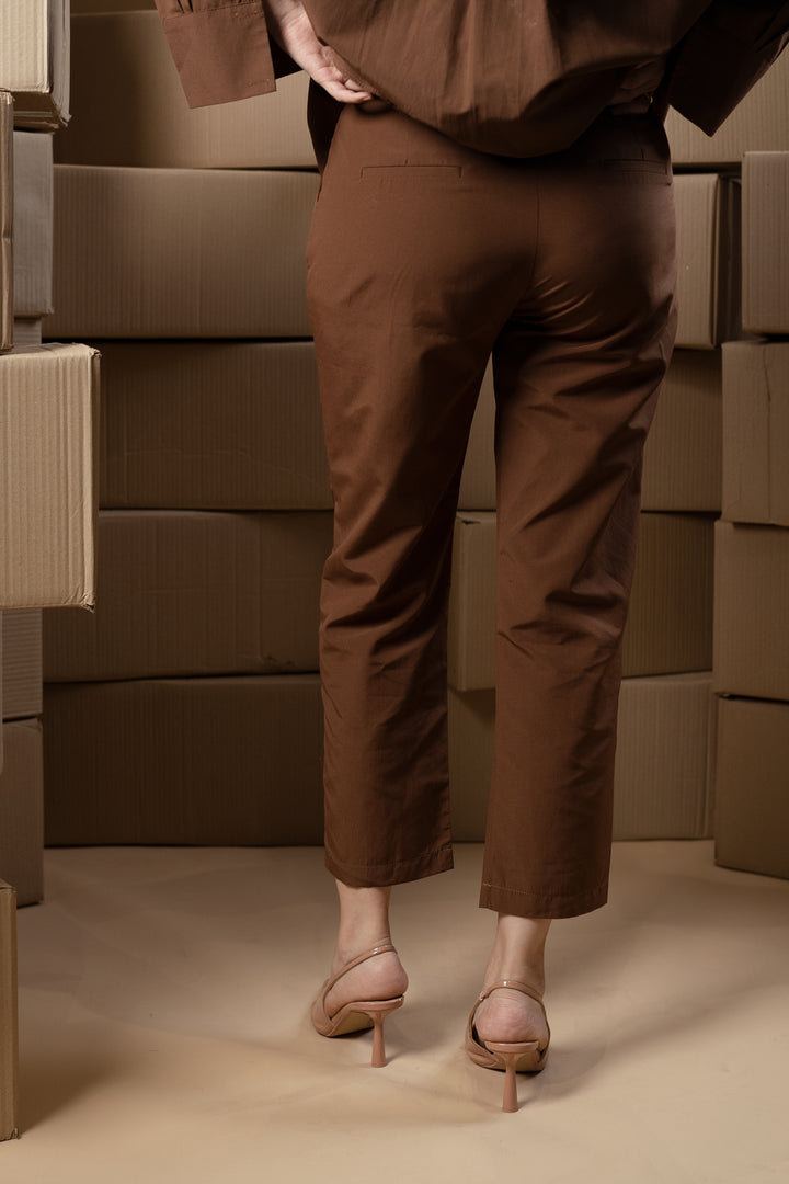 Sepia Tailored Staight Cut Trousers - Licci