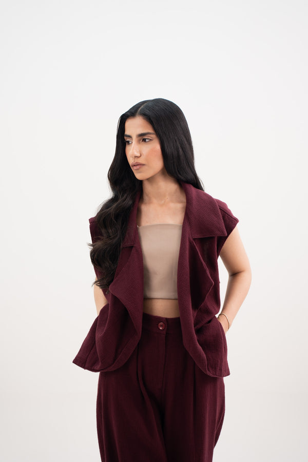 Russet Shawl Style Top