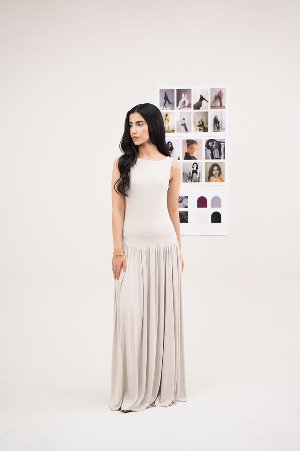 Pecan Pleated Dress