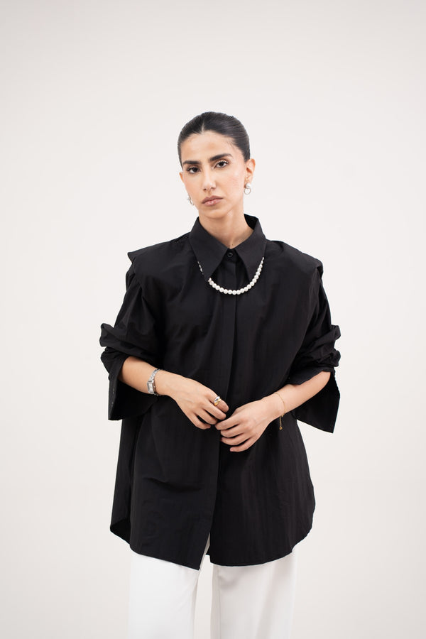 Adorned Collared Neck Shirt