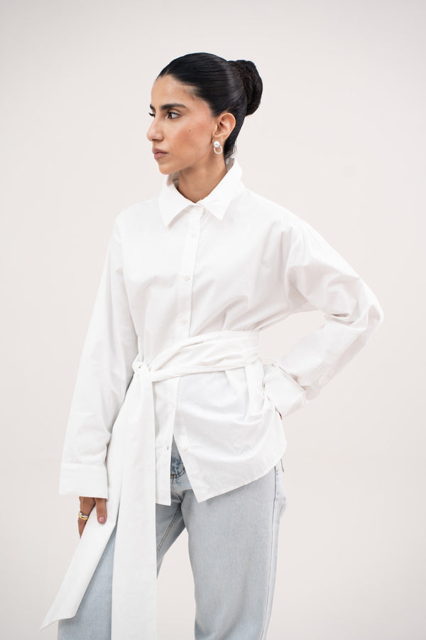 Clyne Button-Down Shirt White