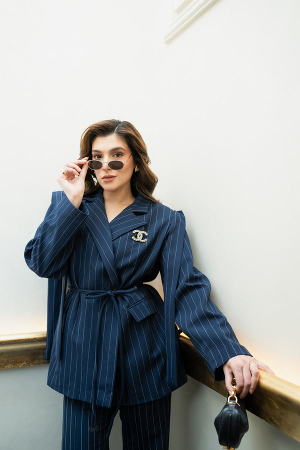Vogue Waist-Tie Blazer