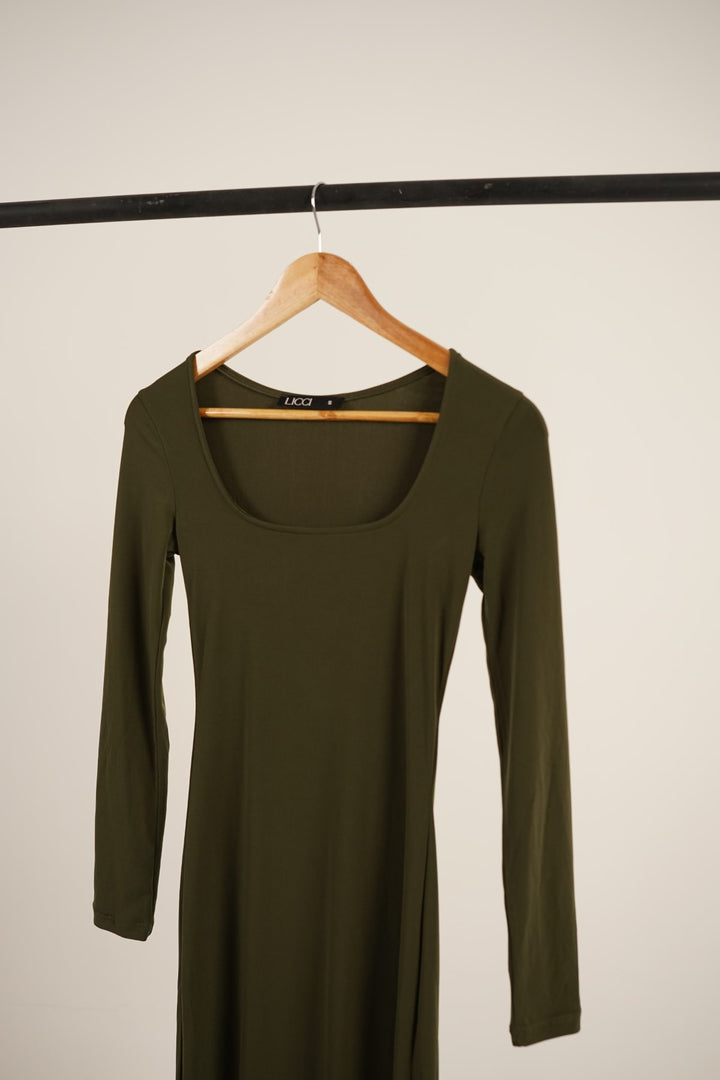 Earthen Long Sleeves Dress - Licci