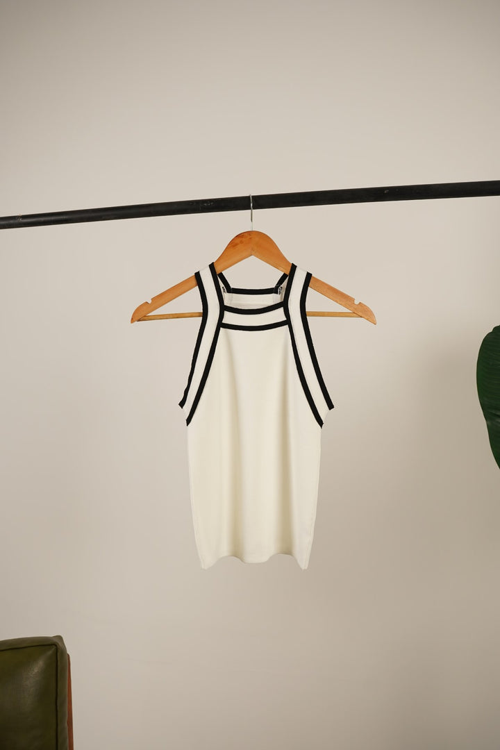 Elixir Contrast Hem Tank Top - Licci