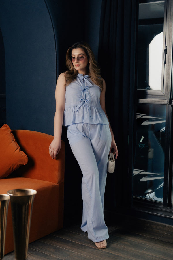 Rosebud Wide-leg Trousers Blue