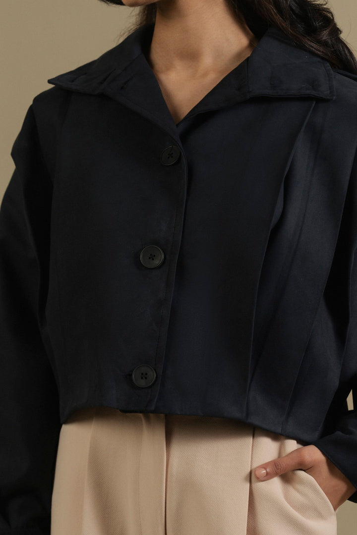 Black Command Structured Jacket - Licci