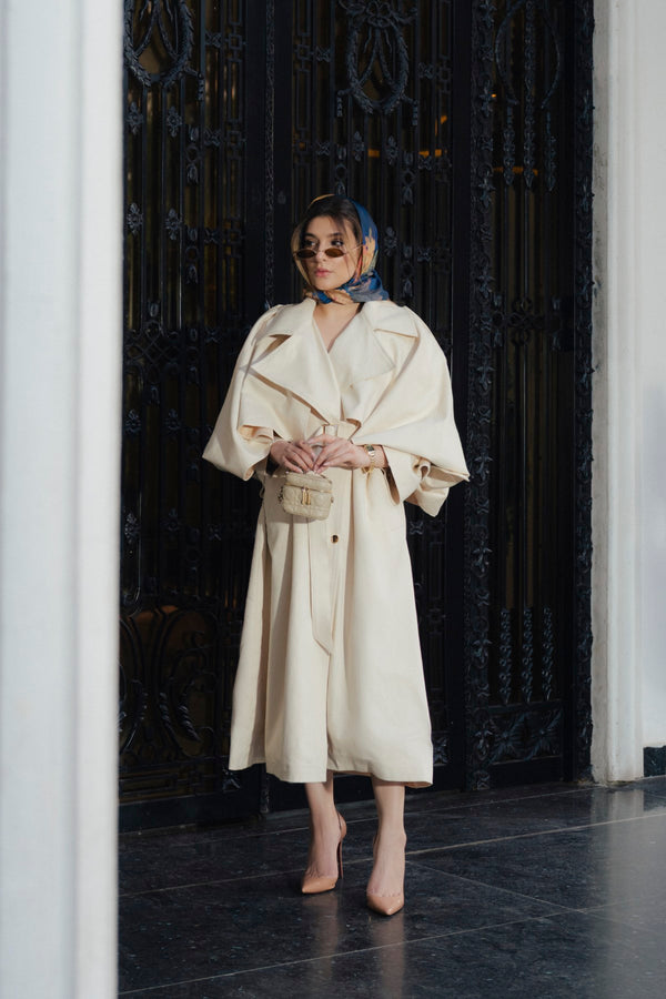 Peony Long Trench Coat