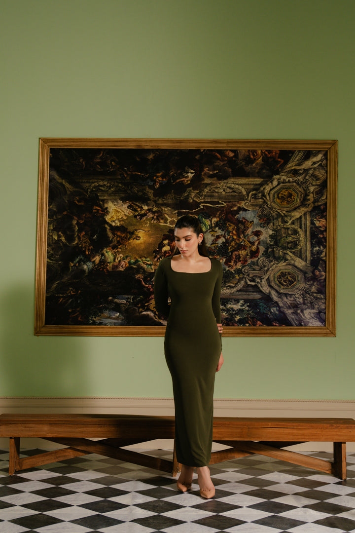 Earthen Long Sleeves Dress - Licci