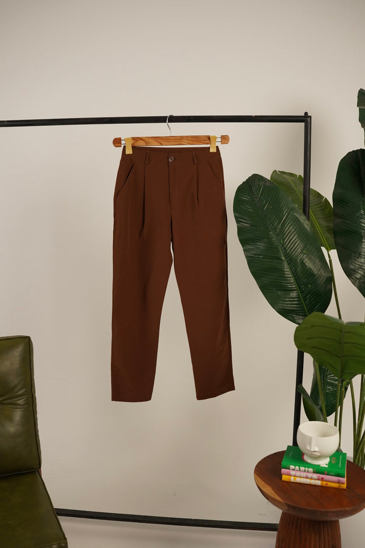 Sepia Tailored Staight Cut Trousers - Licci